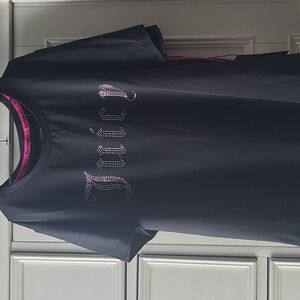 Juicy Couture Black Tee with Rhinestone Detail JC SPORT - XL NWT